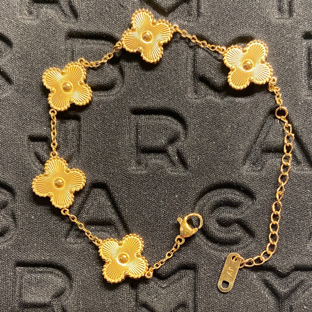 14k Gold Plated FloralLink Bracelet